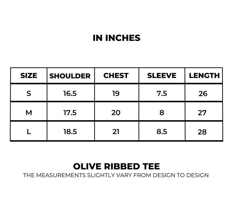 LAAH Olive Ribbed Tee